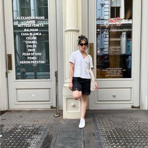 Maison Margiela Black Viscose Shorts